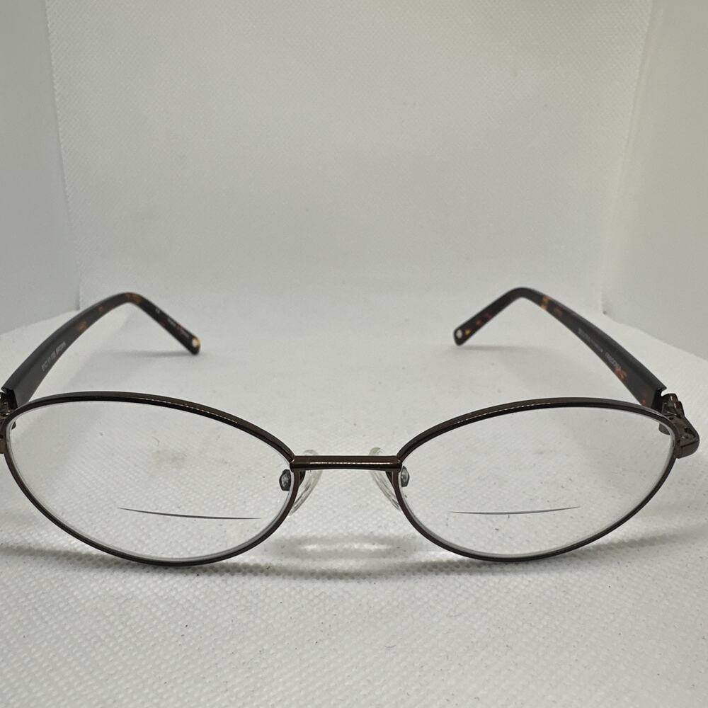 Bulova Fredonia VU31 Eyeglasses Frames Brushed Brown Full Rim 51-17-135 Metal